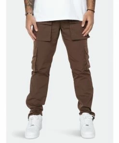 EPTM Snap Cargo Pants Denim & Bottoms Brown