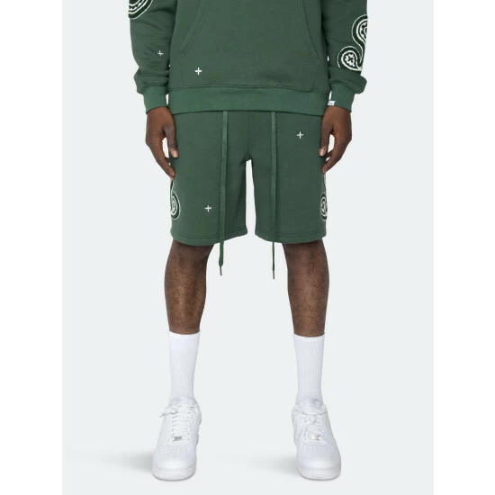 EPTM Paisley Shorts- Hunter Green