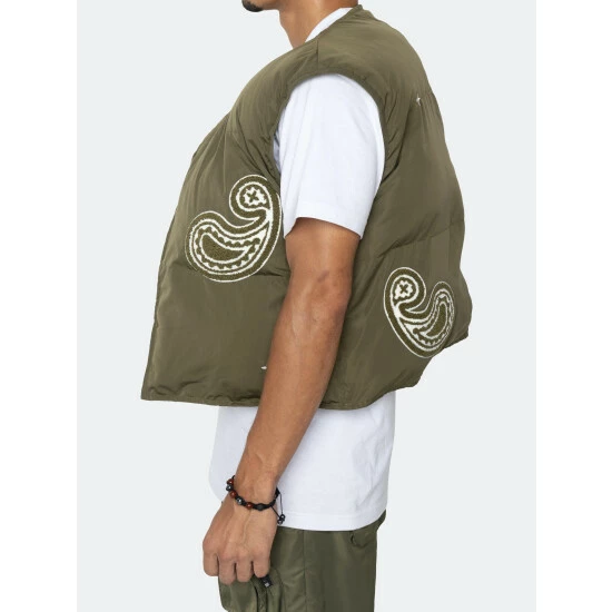 EPTM Puffer Vest (Reversible ) Olive Outerwear