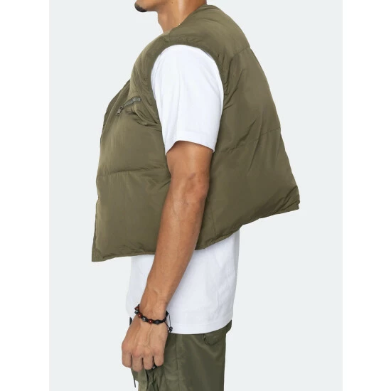 EPTM Puffer Vest (Reversible ) Olive Outerwear - Image 2