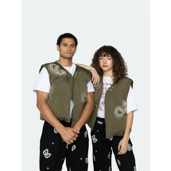 EPTM Puffer Vest (Reversible ) Olive Outerwear - Image 3