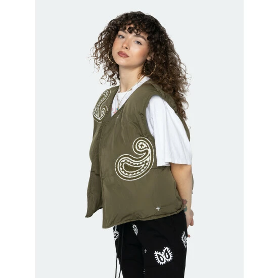 EPTM Puffer Vest (Reversible ) Olive Outerwear - Image 4