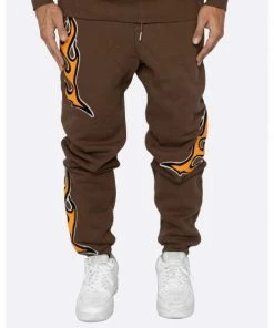 EPTM NU Flame Sweatpants-Brown Pants