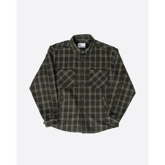 EPTM Slit Flannel Shirt Shirts Dark Olive