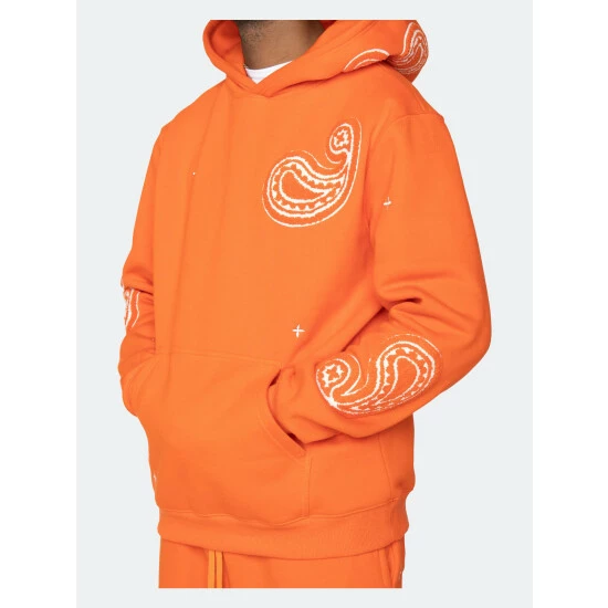 EPTM Paisley Hoodie- Orange Sweatshirts, Sweaters & Hoodies - Image 2