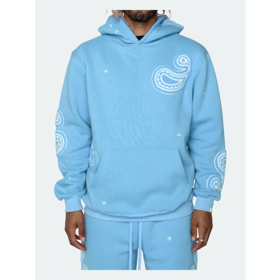 EPTM Paisley Hoodie- Baby Blue Sweatshirts, Sweaters & Hoodies