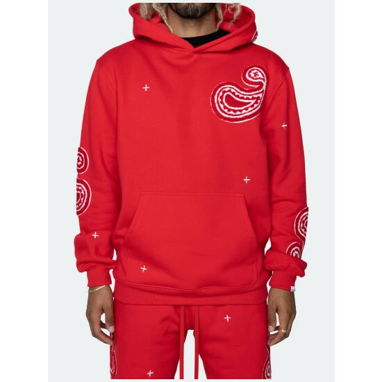 EPTM Paisely Hoodie- Red Sweatshirts, Sweaters & Hoodies
