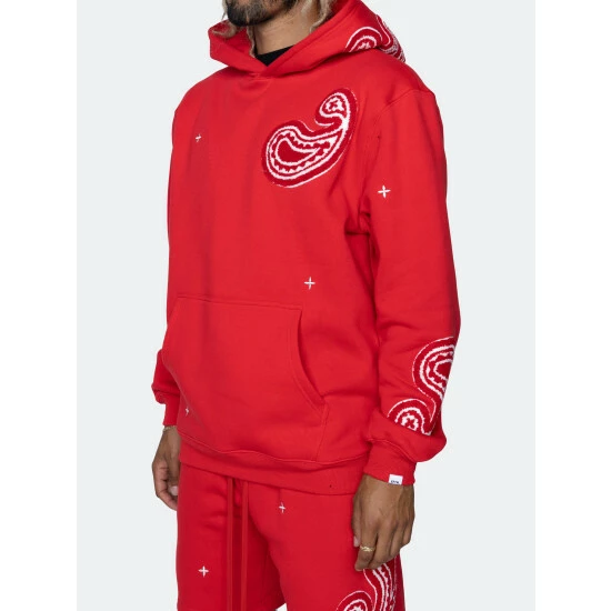 EPTM Paisely Hoodie- Red Sweatshirts, Sweaters & Hoodies - Image 3