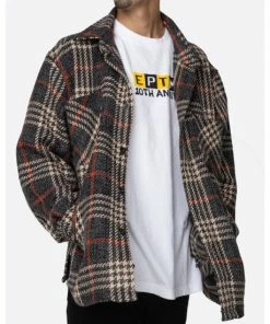 EPTM Slit Flannel Shirt Shirts Plaid Grey -EPTM Shop unnamed file 1145
