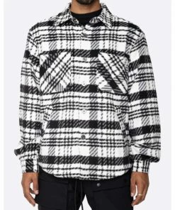 EPTM Slit Flannel Shirt Shirts Modern Black