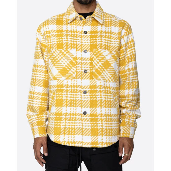 EPTM Slit Flannel Shirt Shirts Modern Yellow