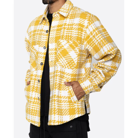 EPTM Slit Flannel Shirt Shirts Modern Yellow - Image 3