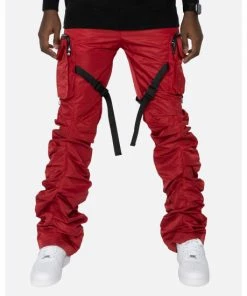 Eptm Stacked Flare Cargo 2.0 Denim & Bottoms Red
