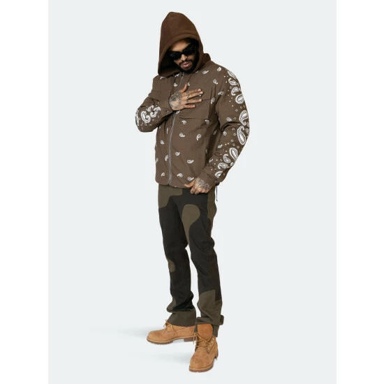EPTM Dave East Ftd Bandana Jacket Coats, Jackets & Blazers Brown - Image 5