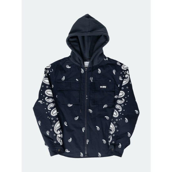 EPTM Dave East Ftd Bandana Jacket Coats, Jackets & Blazers Navy