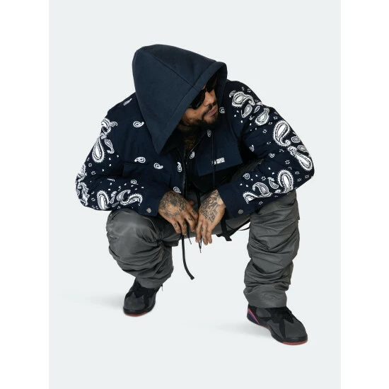 EPTM Dave East Ftd Bandana Jacket Coats, Jackets & Blazers Navy - Image 4