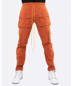 EPTM Snap Cargo Pants Denim & Bottoms Orange