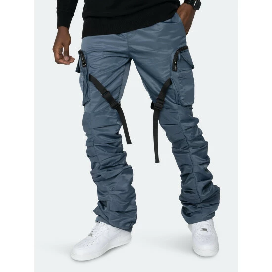 Eptm Stacked Flare Cargo 2.0 Denim & Bottoms Steel Blue - Image 2