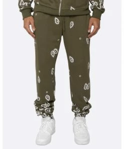 Eptm Amoeba Print Sweatpants Pants Olive