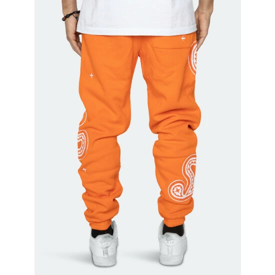 EPTM Paisley Sweatpants-Orange Pants 6 EPTM Paisley Sweatpants-Orange Pants - Image 4