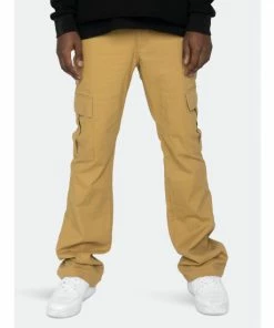 EPTM Twill Cargo Flare Pants Khaki
