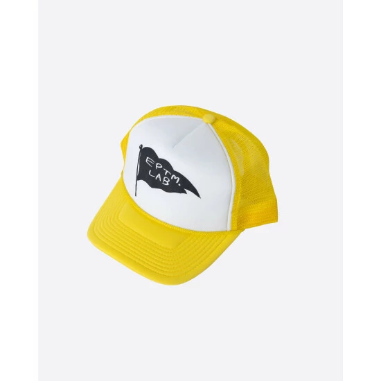 EPTM Lab Trucker Hat Hats & Scarves Yellow White 3 EPTM Lab Trucker Hat Hats & Scarves Yellow White
