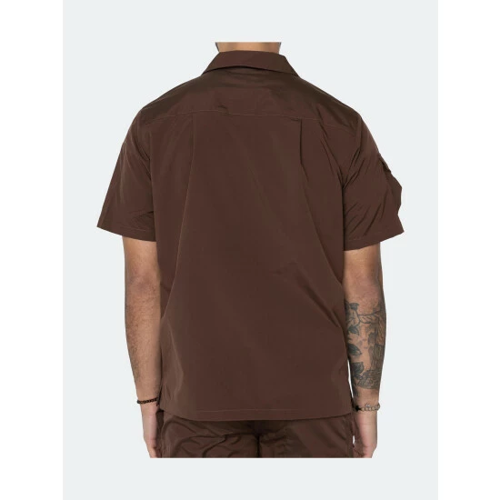Eptm Snap Button Shirt Shirts Brown - Image 5