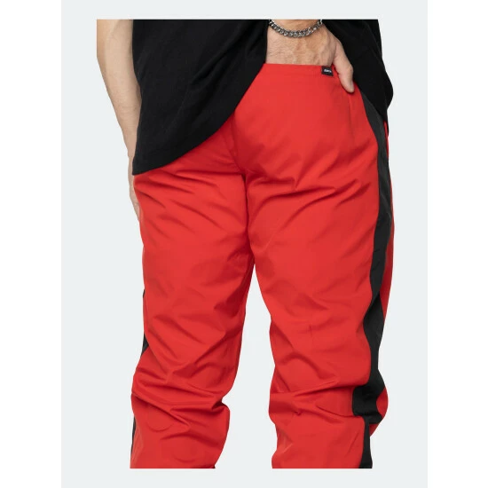 EPTM Nylon Basic Track Pants-Red/Black - Image 4
