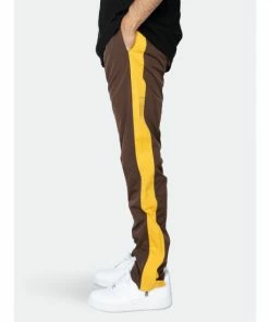 EPTM Nylon Basic Track Pants Brown/mustard
