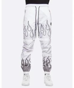 Eptm Flame Windbreaker Pants White