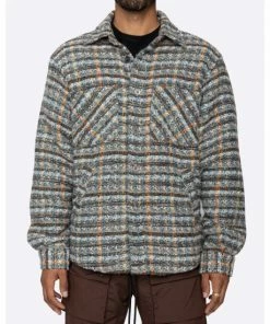 EPTM Slit Flannel Shirt Shirts Brown