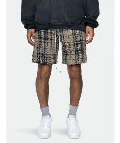 Eptm Tweed Trucker Shorts Khakhi
