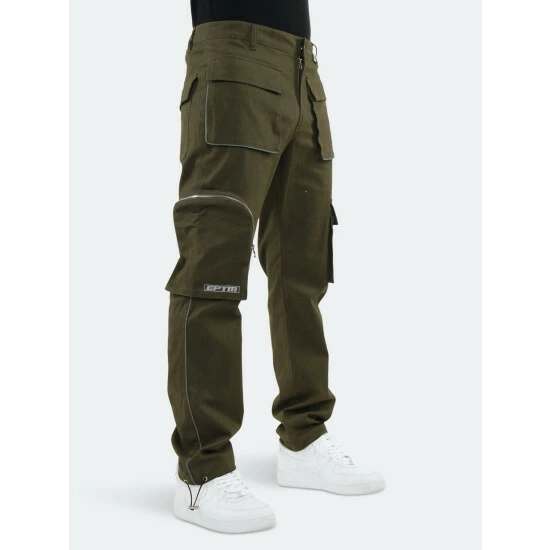 EPTM 3m Piping Cargo Pants Olive 4 EPTM 3m Piping Cargo Pants Olive - Image 2