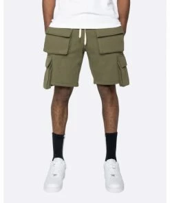 Eptm Fleece Cargo Shorts Olive