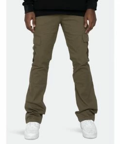 EPTM Will Cargo Flare Pants Olive