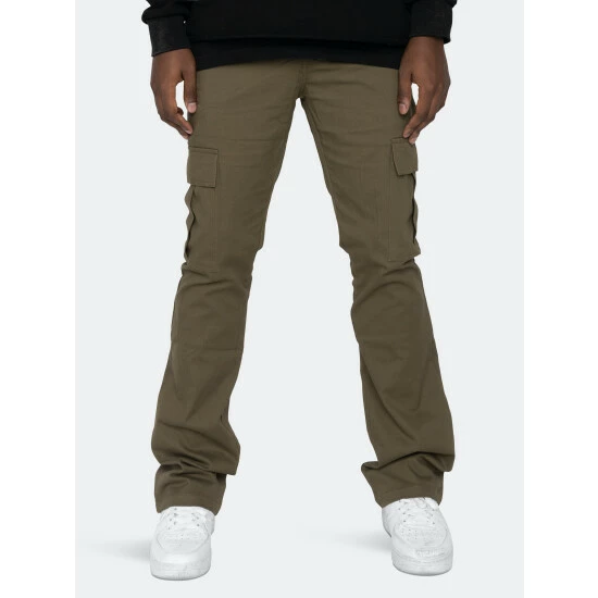 EPTM Will Cargo Flare Pants Olive