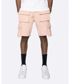 Eptm Fleece Cargo Shorts Dusty Pink