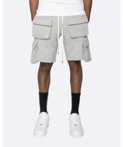 Eptm Fleece Cargo Shorts Heather Grey
