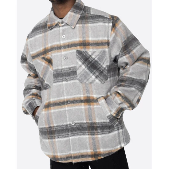 Eptm Slit Flannel Shirt Shirts Mohair/almond - Image 2