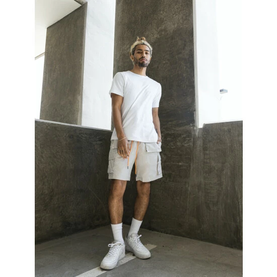EPTM Snap Cargo Shorts Grey - Image 3