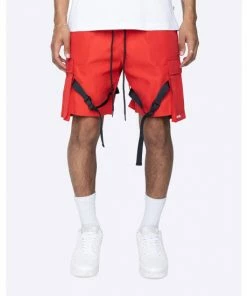EPTM Strap Cargo Shorts Red