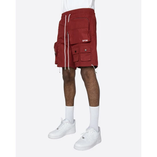 EPTM Hyper Cargo Shorts Burgundy - Image 3