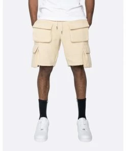 Eptm Fleece Cargo Shorts Khaki