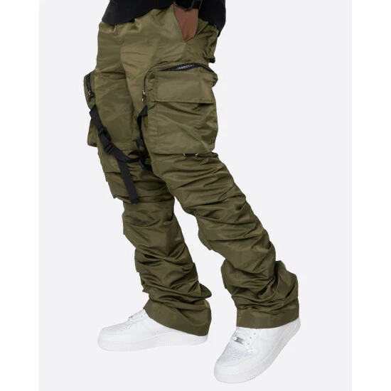 EPTM Stacked Flare Cargo 2.0 Pants Olive - Image 2