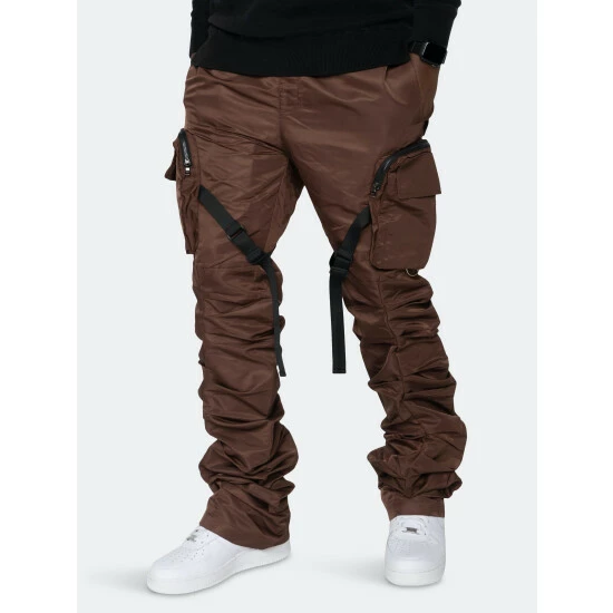 EPTM Stacked Flare Cargo 2.0 Pants Brown - Image 4