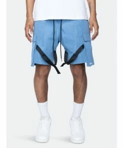 EPTM Strap Cargo Shorts Pants Blue