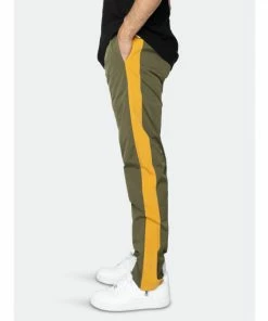 EPTM Nylon Basic Track Pants-Olive/Khaki