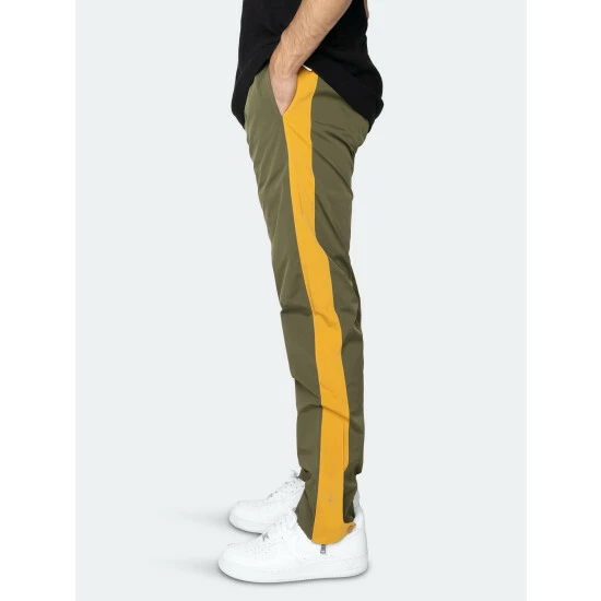 EPTM Nylon Basic Track Pants-Olive/Khaki