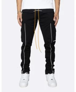 EPTM Reflective Piping Cargo Pants Black