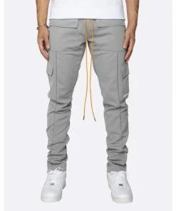 EPTM Reflective Piping Cargo Pants Grey